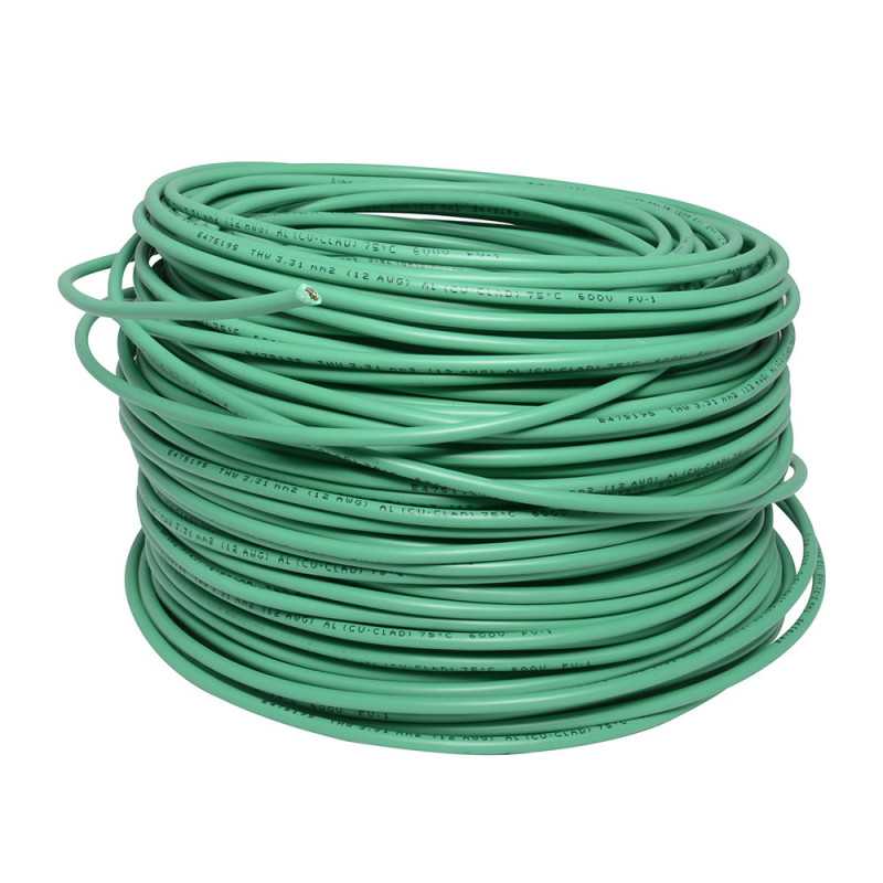 136947 Cable eléctrico THW calibre 10 100 m color verde Surtek