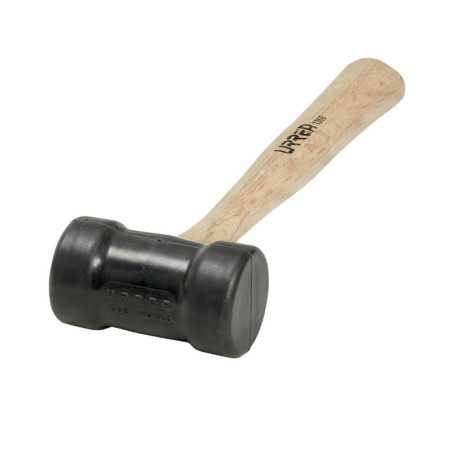 1366 Mazo con cabeza de hule negro con mango de madera de encino de 12-3/8" 8 oz Urrea