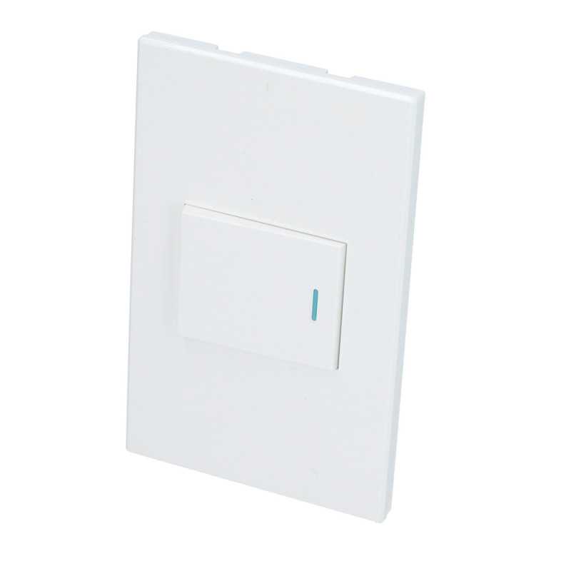 P621B Placa 1 Interruptor 1/2 3 vias línea Premium color blanco Surtek