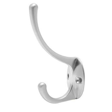 11PE Gancho perchero sombrero y abrigo níquel satinado Lock