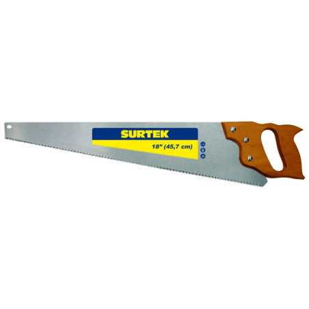 120245 Serrucho con mango de madera triple filo de 18" Surtek