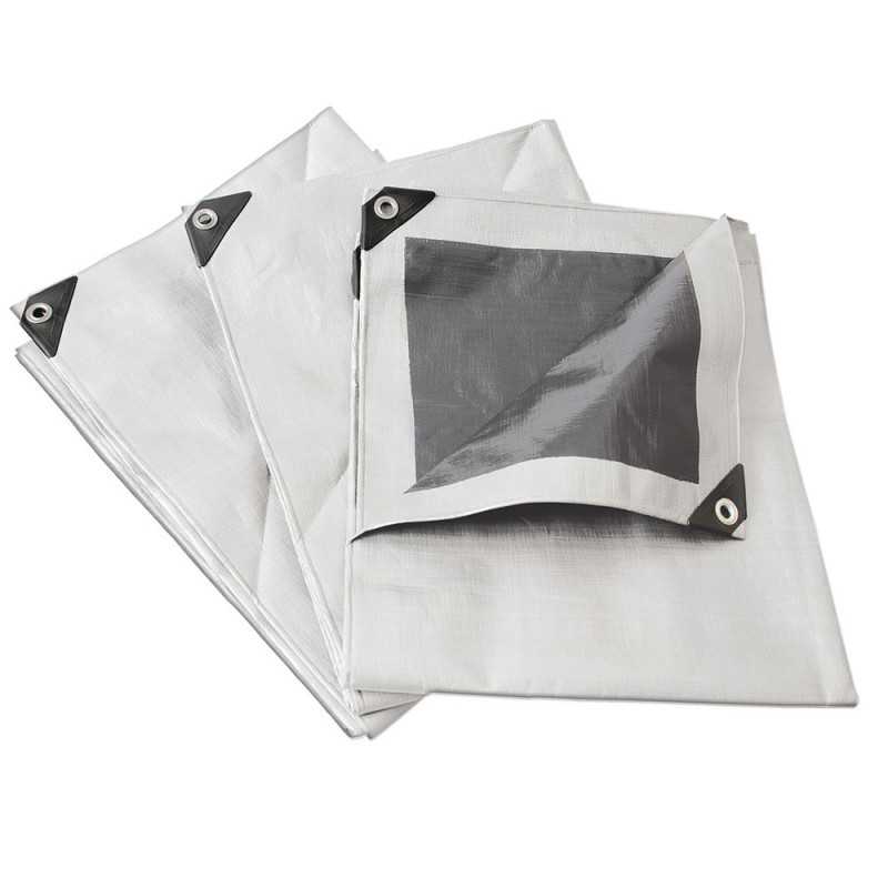 LR4X5B Lona de polietileno reforzada color blanco 4 x 5 m Surtek