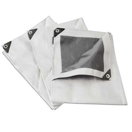 LR4X5B Lona de polietileno reforzada color blanco 4 x 5 m Surtek