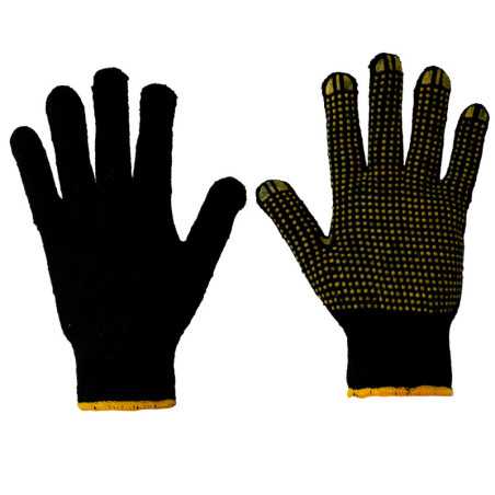 GAPM Guantes de algodón con puntos de PVC talla M Surtek