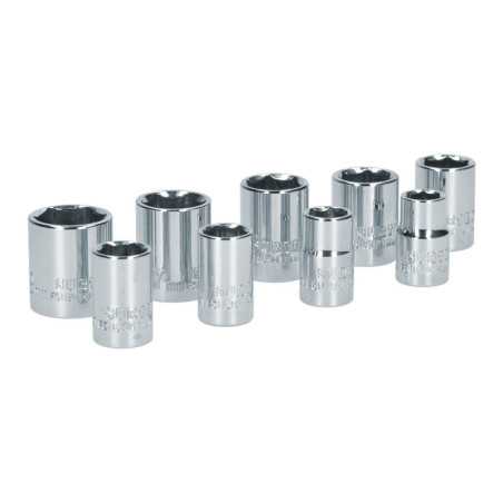 S06M Juego de dados cuadro de 3/8" 6 puntas métricos 9 piezas Surtek