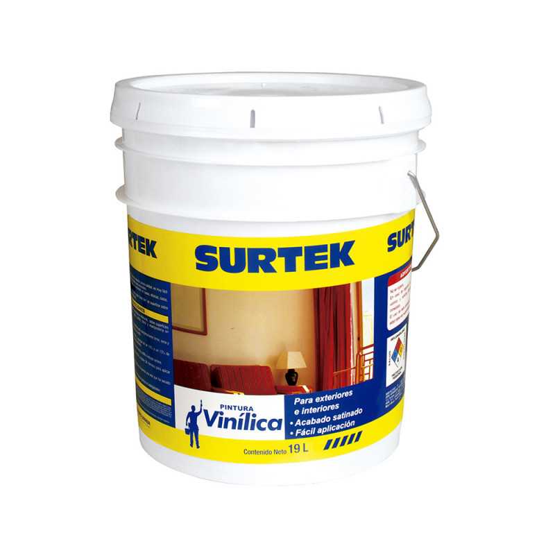 SP20476 Cubeta de pintura vinílica 19 Lt color verde pistache Surtek SP20476 Cubeta de pintura vinílica 19 Lt color verde pistache Surtek