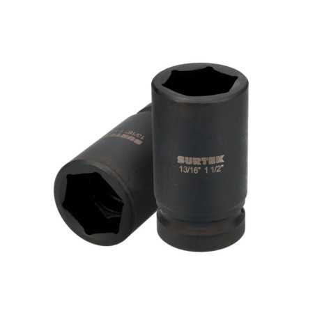 107282 Dado de impacto largo en pulgadas cuadro 1" 6 puntas 1-1/2" Surtek