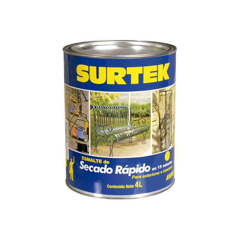 SP40345 Esmalte de secado rápido 4 Lt color rojo Surtek SP40345 Esmalte de secado rápido 4 Lt color rojo Surtek