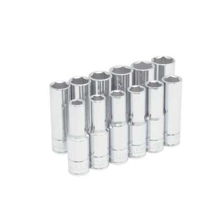 54204 Juego de dados largos cuadro de 1/2" 6 puntas métricos 12 piezas Urrea