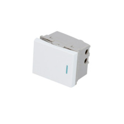 P624B Placa 1 Interruptor 1 contacto 1/2 línea Premium color blanco Surtek