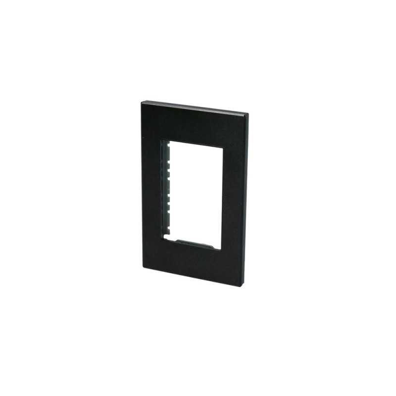 P603N Placa 1 módulo 1/1 línea Premium color negro Surtek