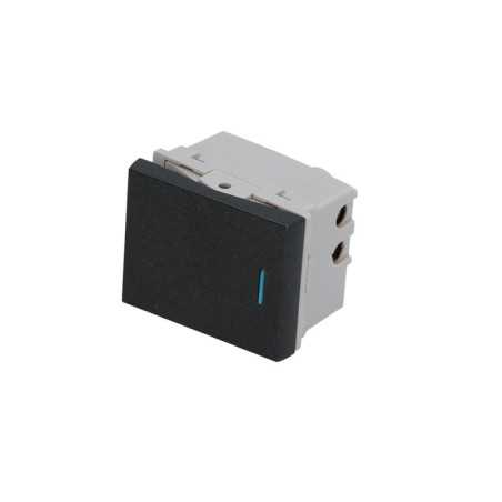 P606N Interruptor 1/2 línea Premium color negro Surtek