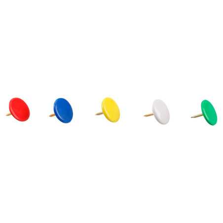 CHI00 Chinches con cabeza cubierta de PVC de colores 100 piezas Foy