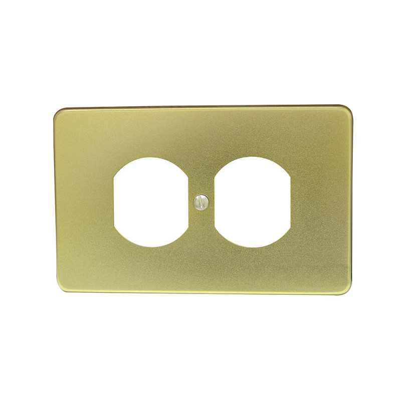 136607 Placa doble de aluminio línea estándar color oro Surtek