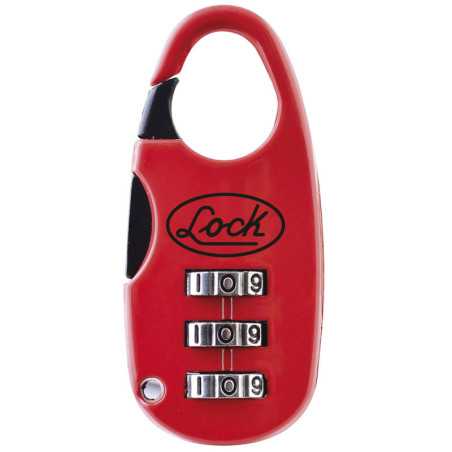 L21M20PT Candado de combinación programable para maleta rojo 25 mm Lock