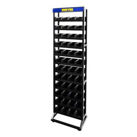 RTORG Exhibidor de piso para tornillos con 48 gavetas plásticas Surtek