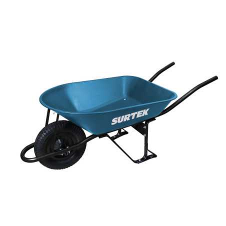 CAT502 Carretilla reforzada con bastidor metálico 5 Ft3 llanta neumática de 2 capas Surtek