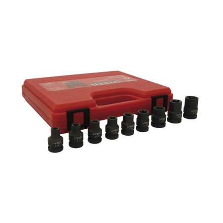 74300 Juego de dados de impacto torx hembra cuadro de 1/2" 9 piezas Urrea
