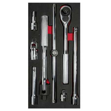 CH109 Juego de accesorios cuadro 1/2" 8 piezas Urrea