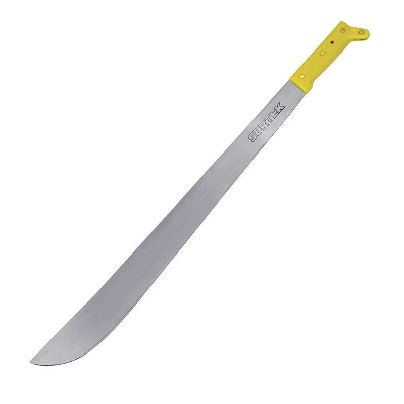 130496 Machete laminado con mango amarillo recto 16" Surtek