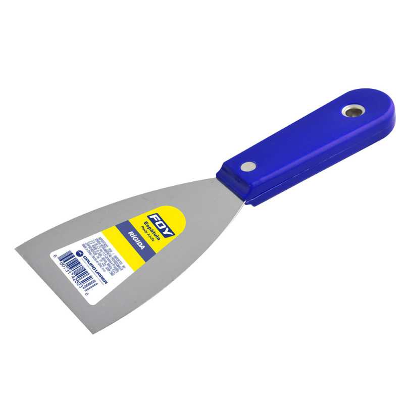 142624 Espátula rígida de acero de alto carbón con mango plástico 3" Foy 142624 Espátula rígida de acero de alto carbón con mango plástico 3" Foy