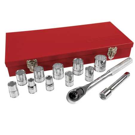 54116 Juego de dados y accesorios cuadro de 1/2" en pulgadas 13 piezas Urrea