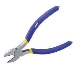 142221 Mini pinza con mango de vinil para electrónica de 4-5/8" corte lateral Foy