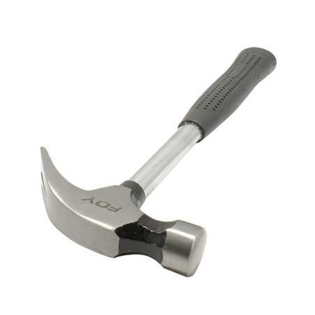 141826 Martillo de uña curva con mango tubular con forro de neopreno de 13" 16 oz Foy