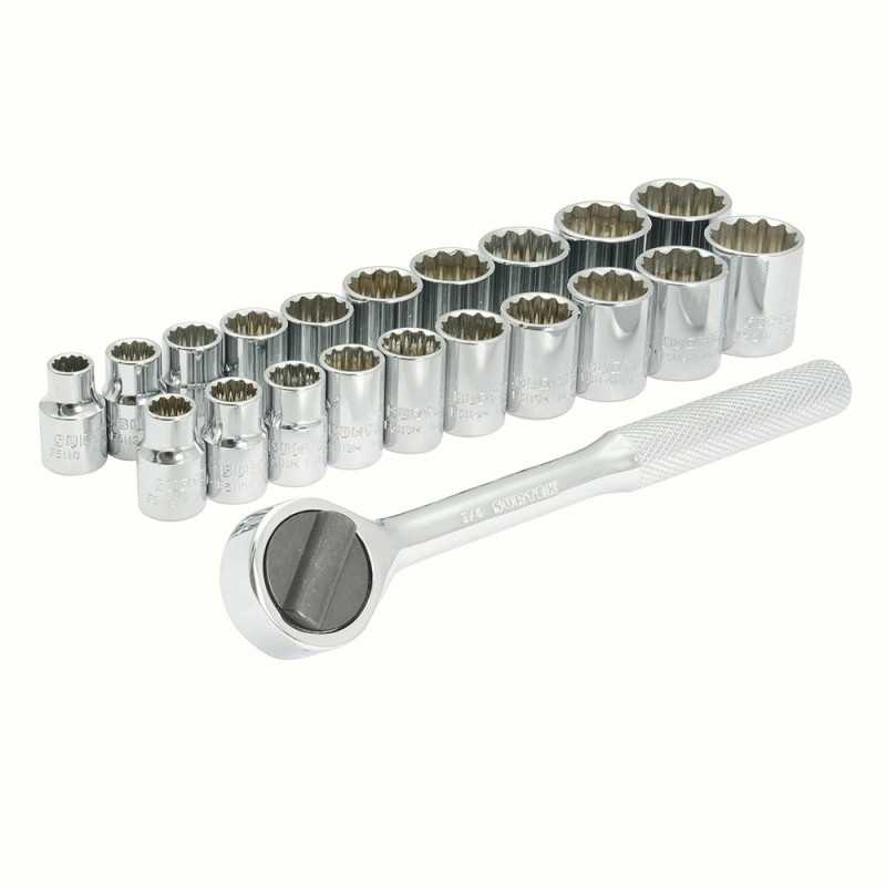 A02C Juego de dados y accesorios cuadro de 3/8" combinado 21 piezas en riel Surtek A02C Juego de dados y accesorios cuadro de 3/8" combinado 21 piezas en riel Surtek