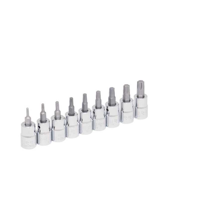 5239C Juego de dados con punta Torx cuadro de 3/8" en riel 9 piezas Urrea 5239C Juego de dados con punta Torx cuadro de 3/8" en riel 9 piezas Urrea