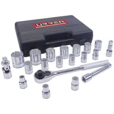 5400PBM Juego de dados y accesorios cuadro de 1/2" métrico 20 piezas Urrea