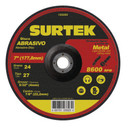 C528 Carda circular trenzada alambre delgado 4" x 0.35 mm con rosca 5/8" Surtek