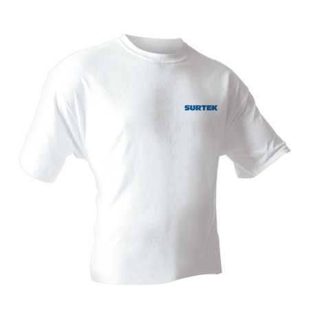 PLA100L Playera cuello redondo color blanco talla G Surtek