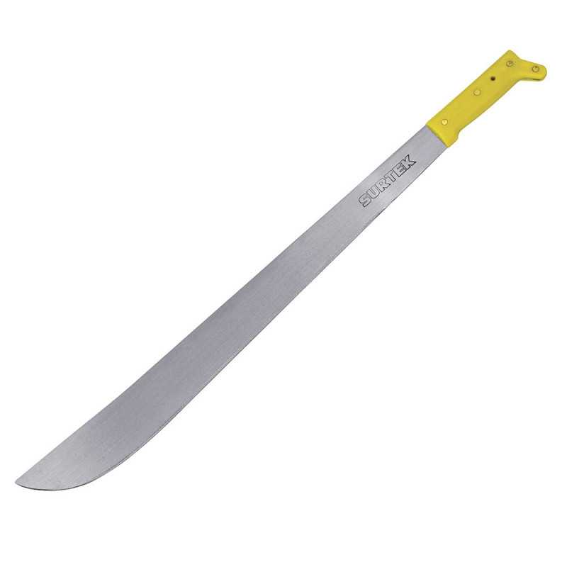 130504 Machete laminado con mango amarillo recto 20" Surtek