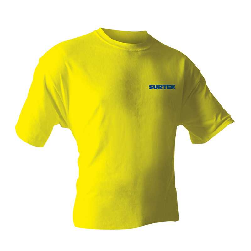 PLA101C Playera cuello redondo color amarillo talla CH Surtek PLA101C Playera cuello redondo color amarillo talla CH Surtek
