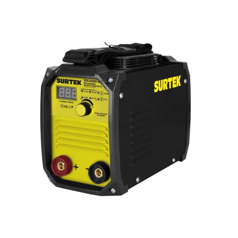 SOLI4160-BV Soldadora inverter para electrodos bi voltaje 110-220 V 160 A Surtek SOLI4160-BV Soldadora inverter para electrodos bi voltaje 110-220 V 160 A Surtek