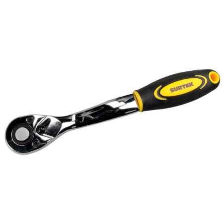 F5849X Matraca reversible para dado cuadro de 1/2" cabeza tipo pera mango bimaterial Surtek