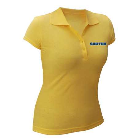 SPODAM Playera tipo polo para dama color amarillo talla M Surtek