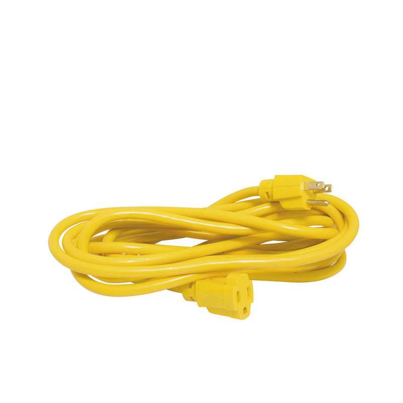 136173 Extensión eléctrica uso rudo aterrizada color amarillo 10 m Surtek