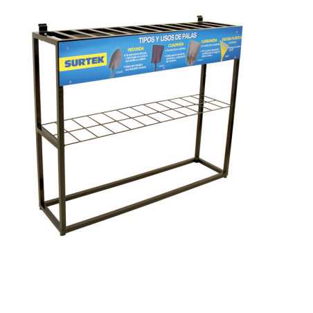 RPALA Exhibidor de piso para palas palas y escobas 122 x 30 x 102 cm Surtek
