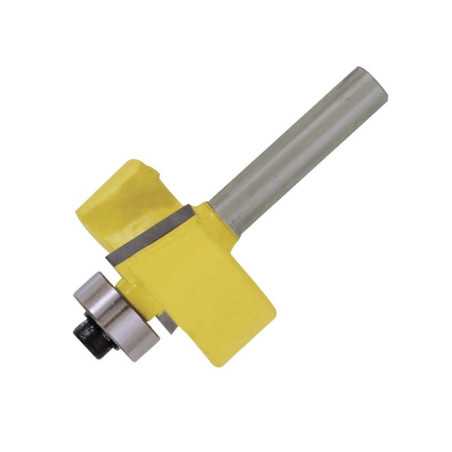 119263 Broca para router de acero rebajadora con balero 1-1/4" zanco de 1/4" Surtek