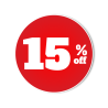 15 por ciento de descuento