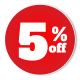 5 por ciento de descuento