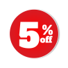 5 por ciento de descuento